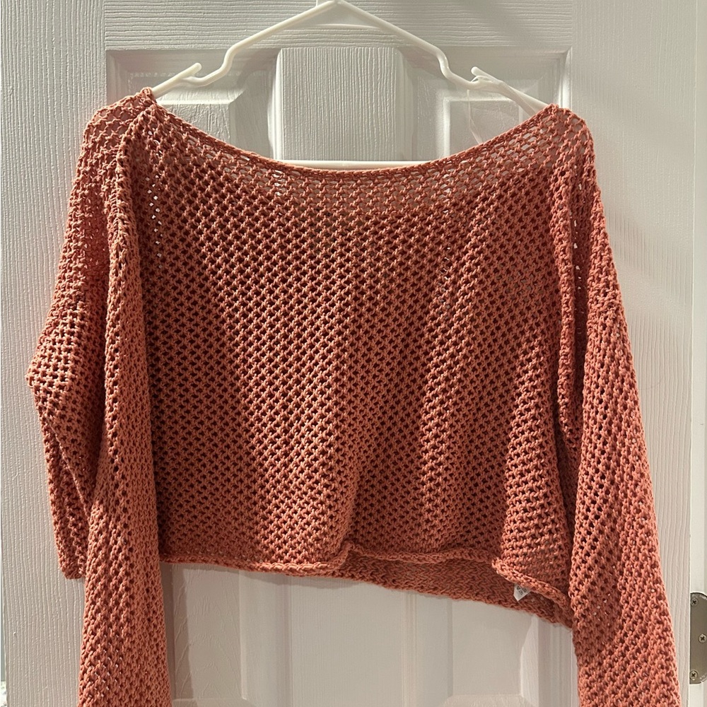 Forever 21 Off-the-Shoulder Sweater - Terracotta